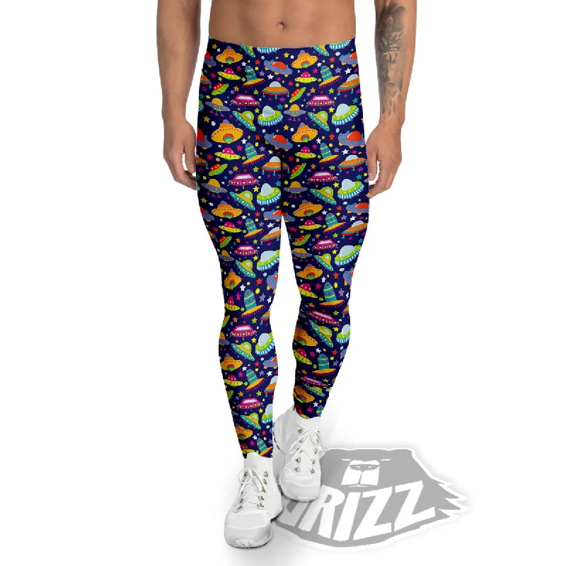 Price Drop UFO Colorful Print Pattern Men's Leggings