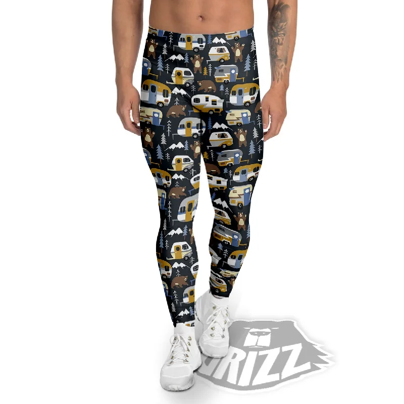 Today Only Van Camping Print Pattern Men's Leggings