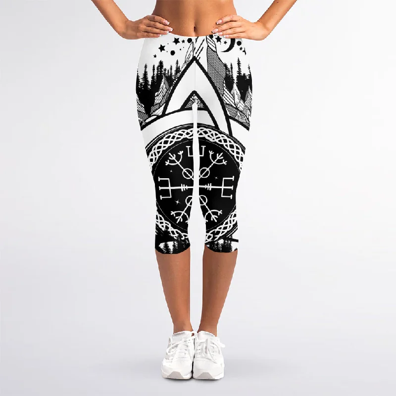 Amazing Deals Viking Celtic Trinity Knot Print Women's Capri Leggings