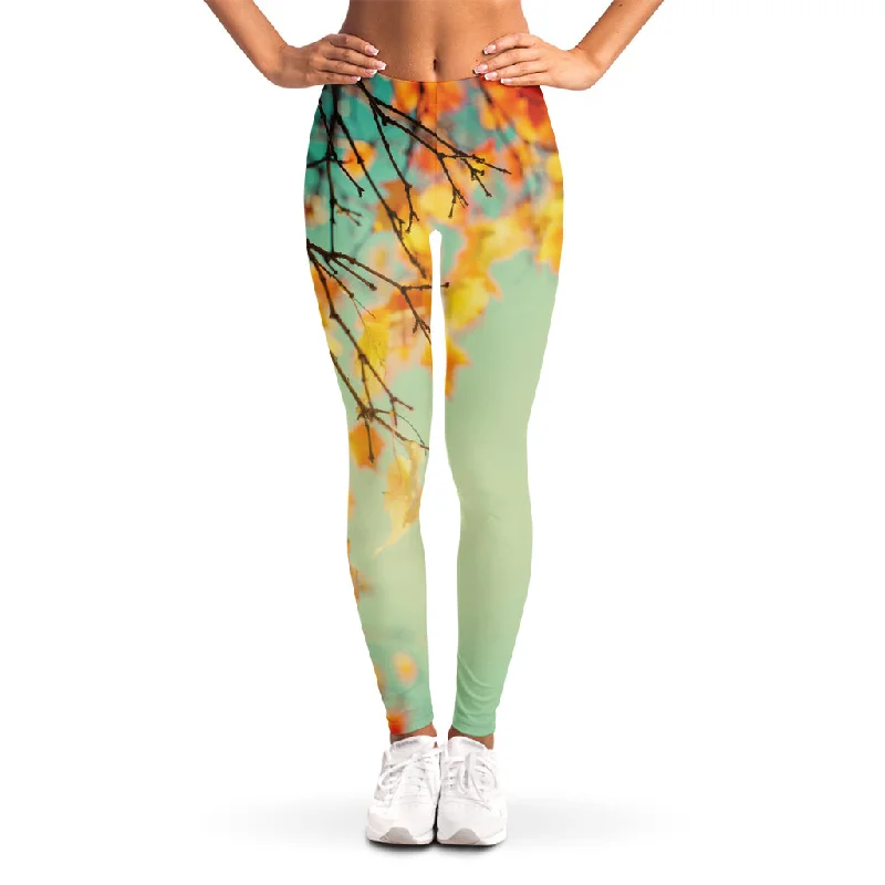 Must-Have Deals Vintage Autumn Print Women's Leggings