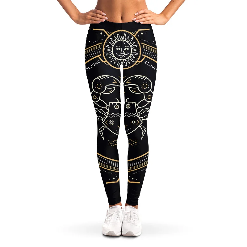 YEAR-End Sale Vintage Cancer Zodiac Sign Print Women's Leggings