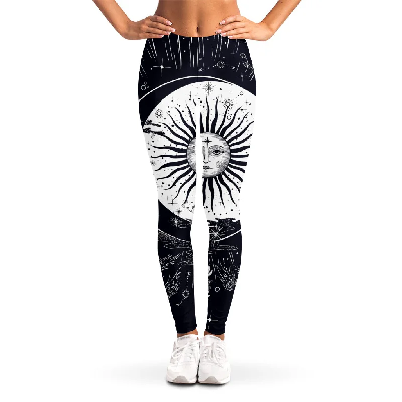 Buy More, Save More Vintage Celestial Sun Print Women's Leggings