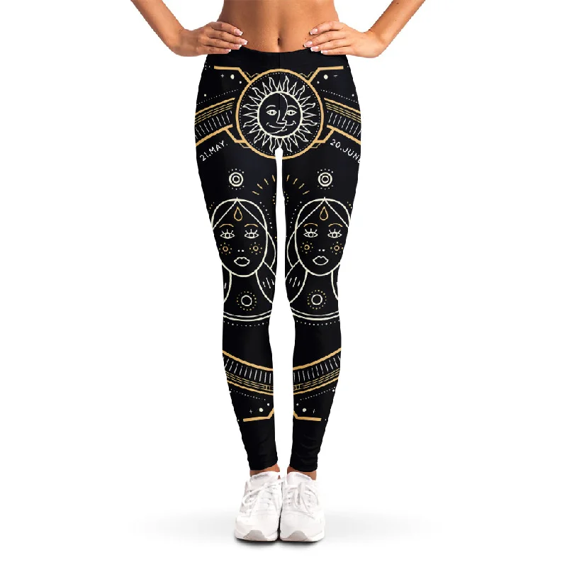 Discount Deals Vintage Gemini Zodiac Sign Print Women's Leggings