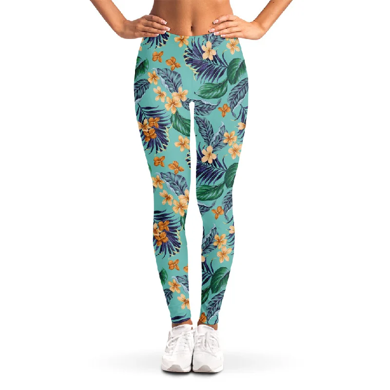 Savings Alert Vintage Hawaiian Aloha Pattern Print Women's Leggings