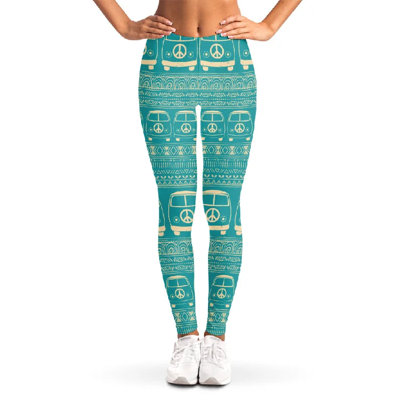 Price Drop Alert Vintage Hippie Van Pattern Print Women's Leggings