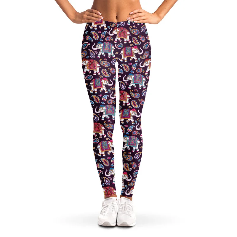 Closeout Sale Vintage Indian Elephant Pattern Print Women's Leggings