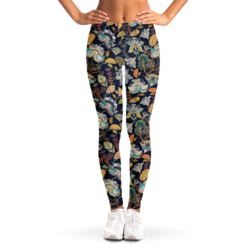 Deal Frenzy Vintage Indian Floral Pattern Print Women's Leggings