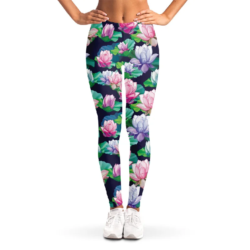 Referral Discount Vintage Lotus Floral Print Women's Leggings