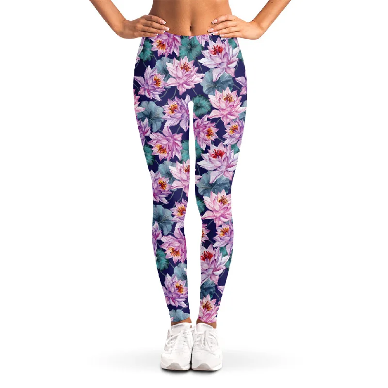 Buy More, Save More Vintage Lotus Flower Print Women's Leggings