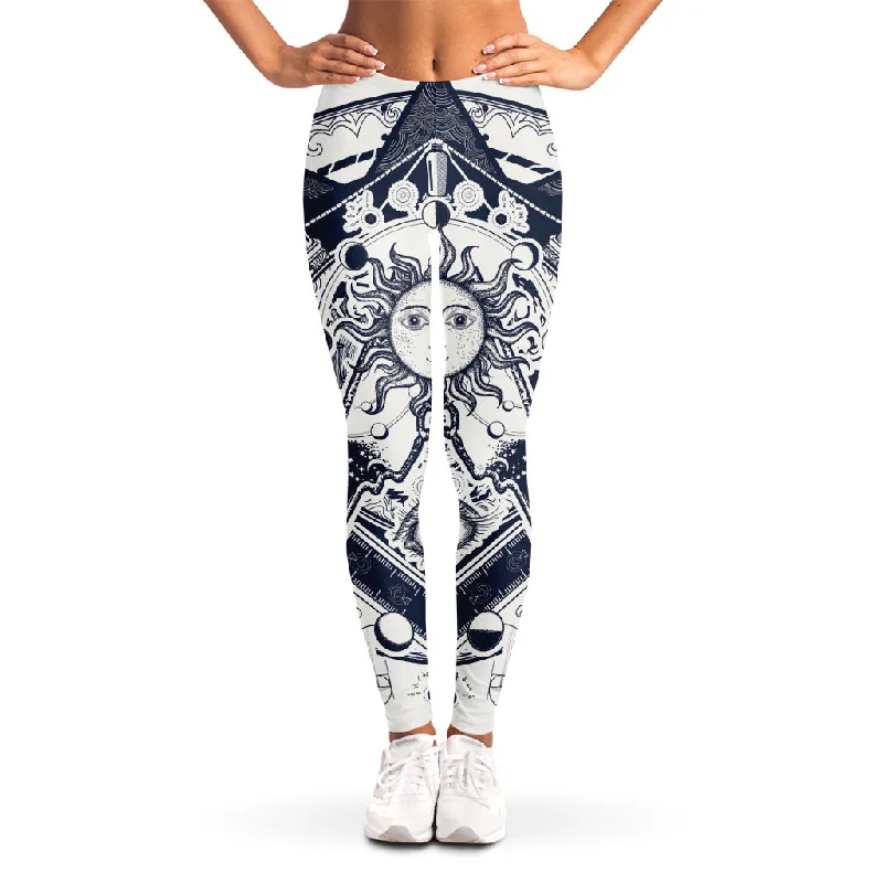 Season Finale Sale Vintage Masonic Freemasonry Print Women's Leggings