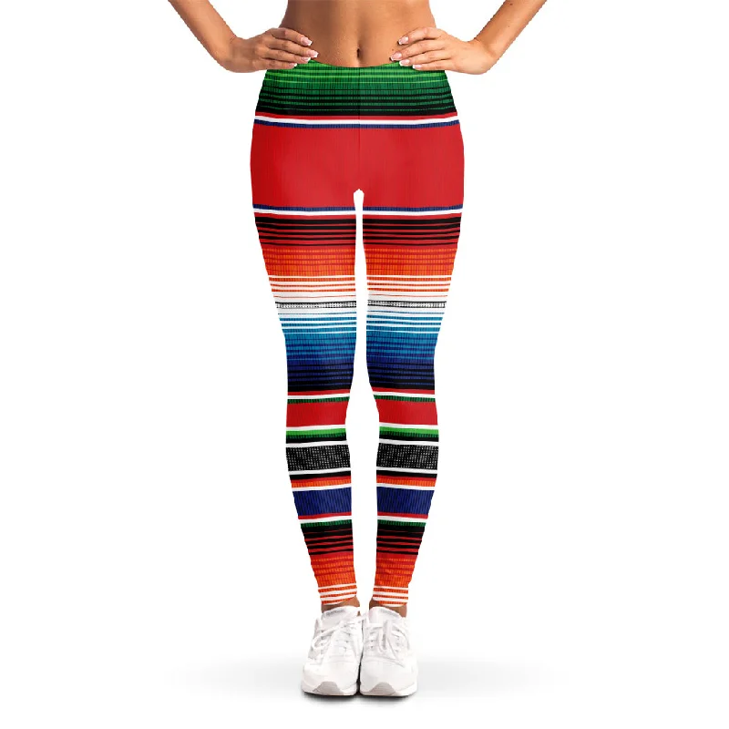 Grand Opening Sale Vintage Mexican Serape Pattern Print Women's Leggings