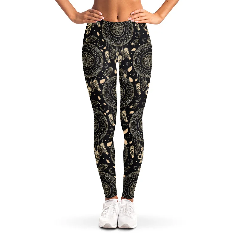 Don’t Miss Out Vintage Native Dream Catcher Print Women's Leggings