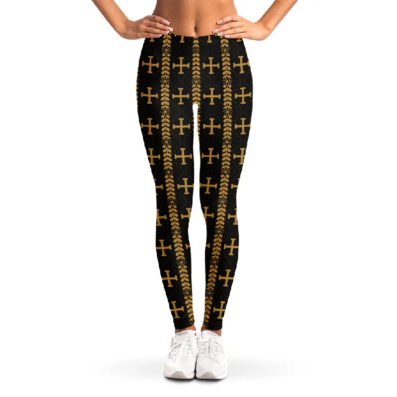Clearance Event Vintage Orthodox Pattern Print Women's Leggings