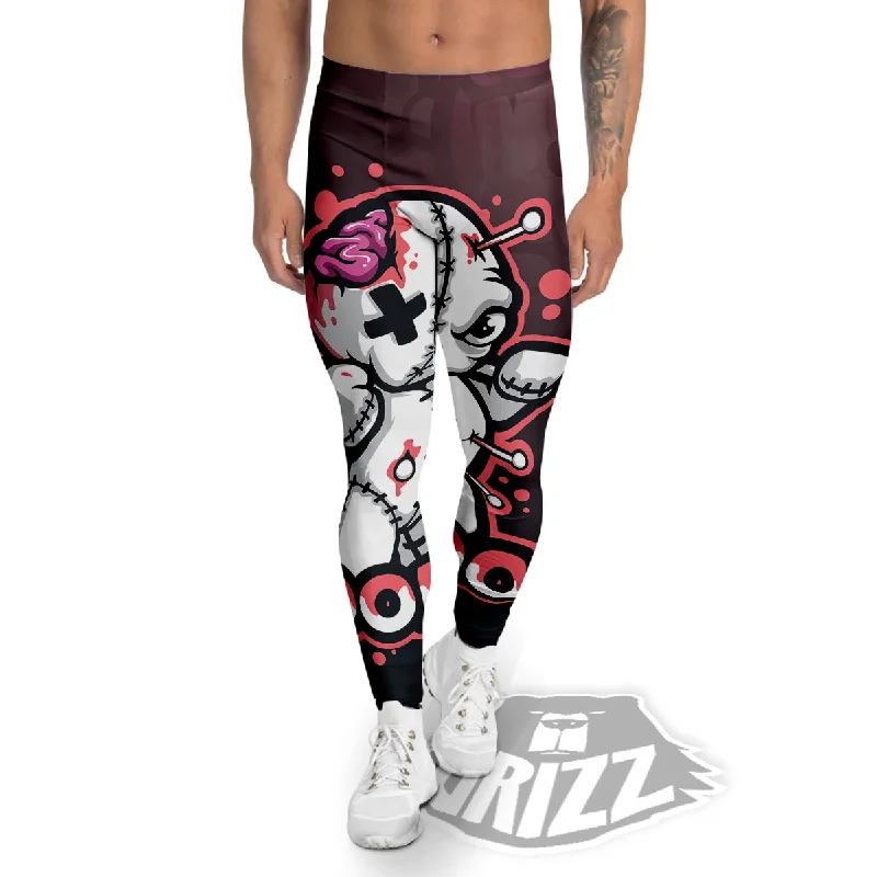 New Deals Voodoo Doll Cartoon Print Men's Leggings