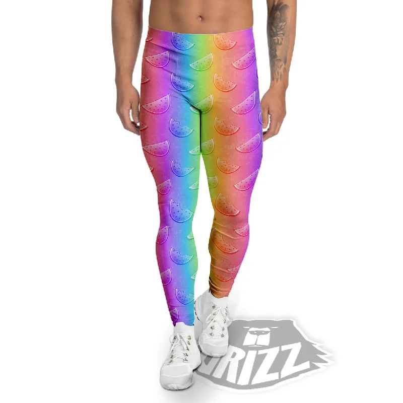 Big Discounts Watermelon Colorful Print Pattern Men's Leggings