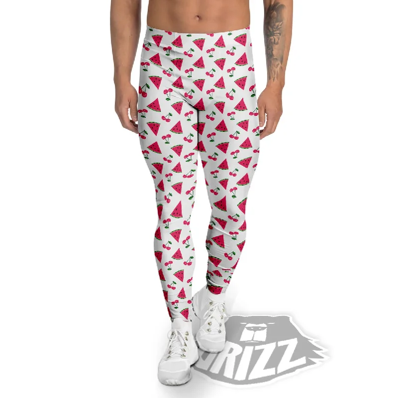 One-DAY Sale Watermelon Cute Berry Print Pattern Men's Leggings
