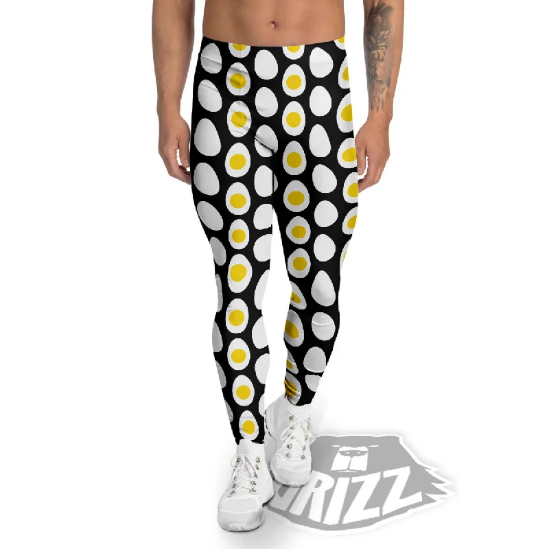 Lowest Prices Yolk Egg Print Pattern Men's Leggings