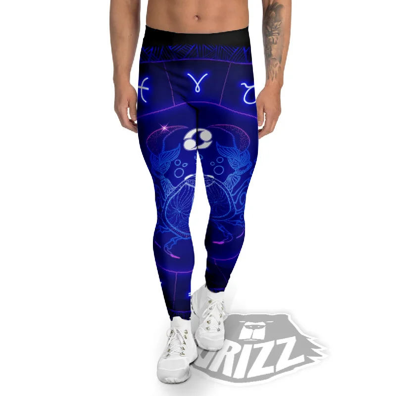 YEAR-End Clearance Zodiac Sign Dark Cancer Print Men's Leggings
