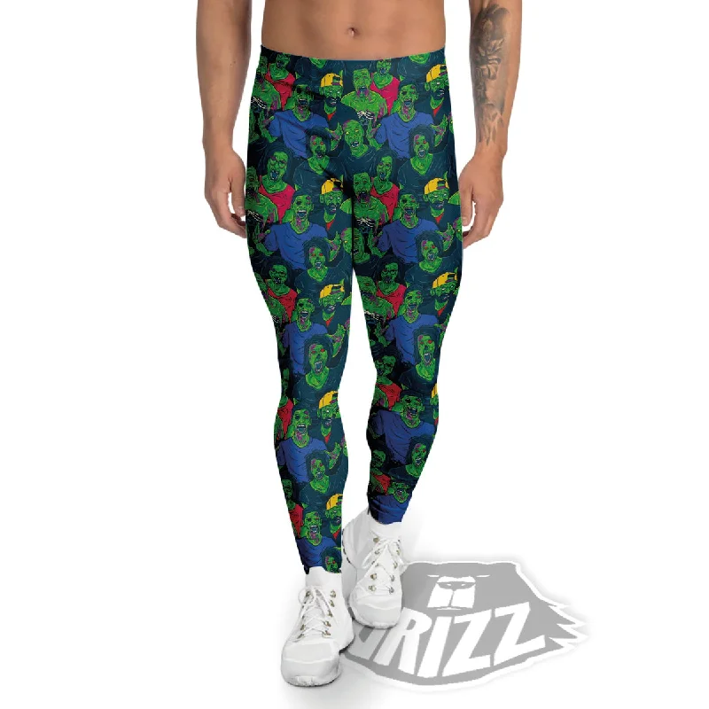 Daily Deals Zombie Print Pattern Men's Leggings