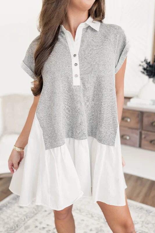 Seasonal Clearance Sweater Vest Knit Dress | Fog