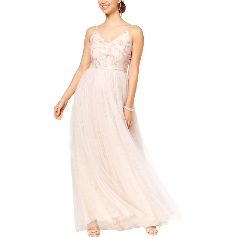 Major Savings Adrianna Papell Womens Sequined Embroidered Formal Dress