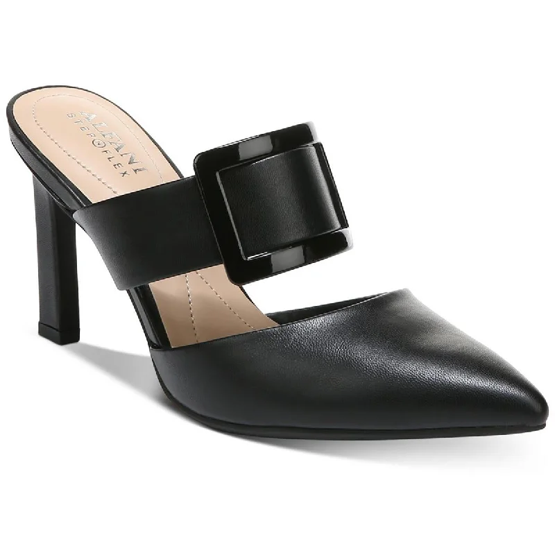Now or Never Alfani Womens Sima Faux Leather Slip-on Pumps