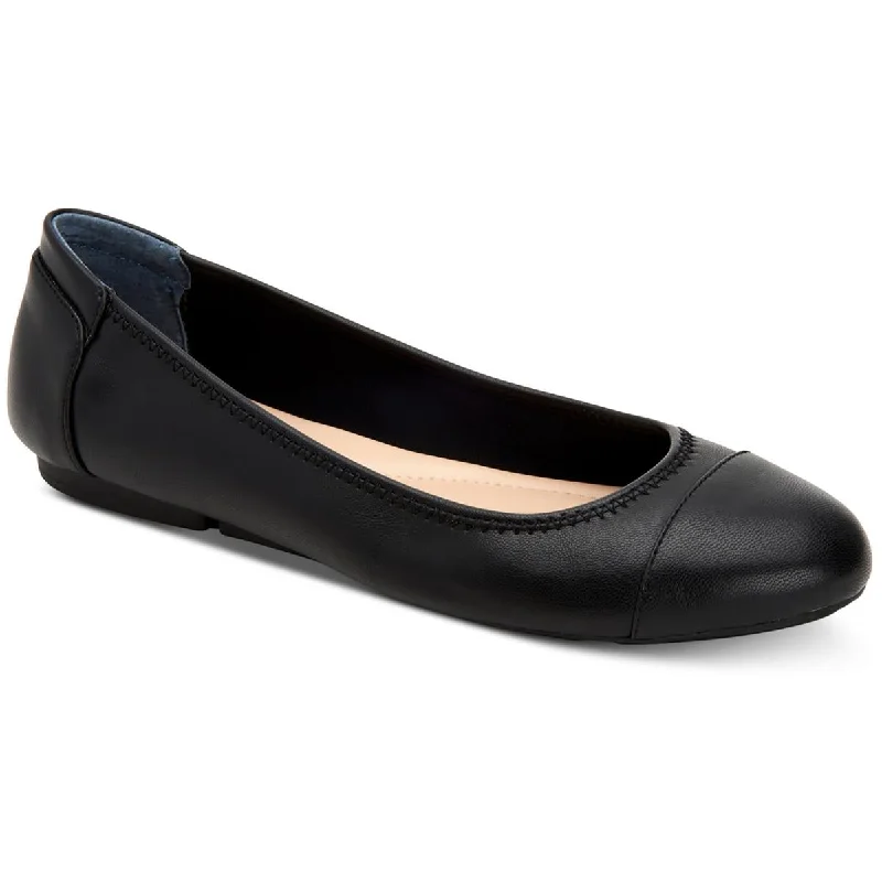 Discount Mania Alfani Womens Tavii 2 Faux Leather Slip on Ballet Flats