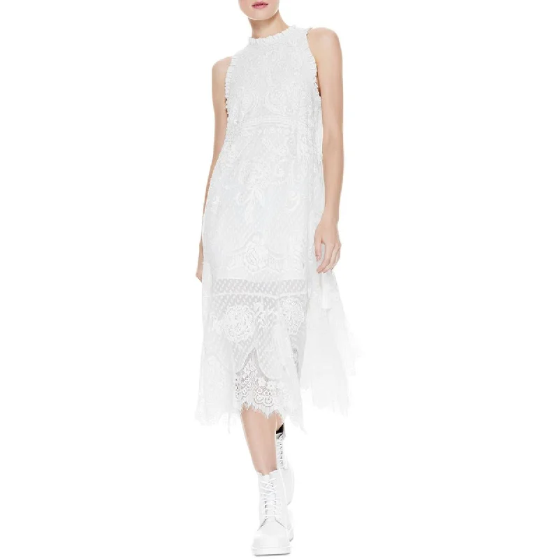 Price Buster Alice and Olivia Womens Angelyn Embroidered Lace Cocktail and Party Dress