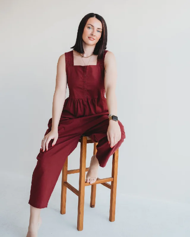 Final Sale Alice Burgundy Dungarees