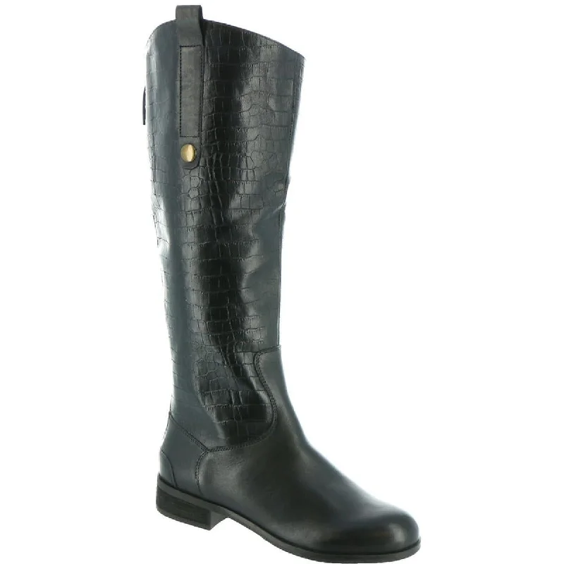 Final Markdown Array Womens Derby Leather Knee-High Riding Boots