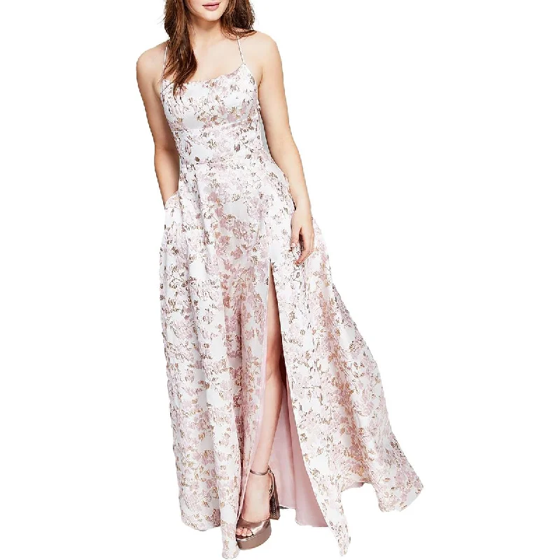 Exclusive Preview B. Darlin Womens Juniors Floral Jacquard Evening Dress