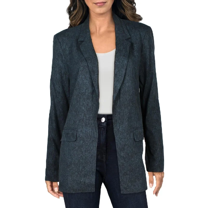 Midnight Madness BCBGeneration Womens Boyfriend Long Sleeves Open-Front Blazer