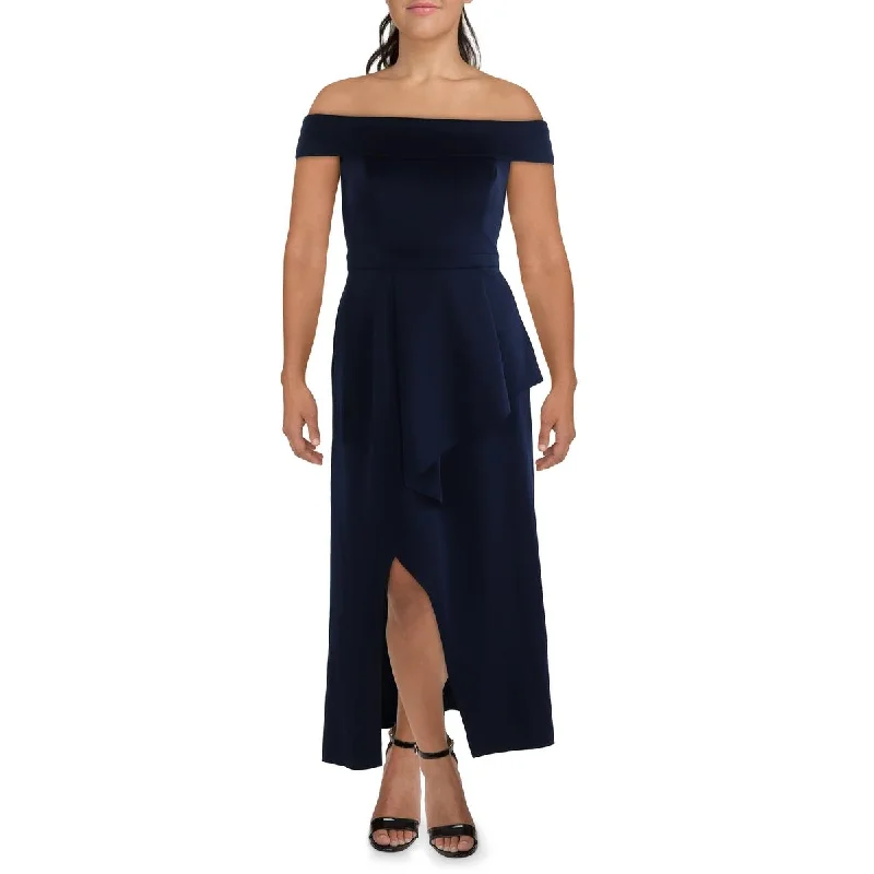 Fantastic Offers Betsy & Adam Womens Scuba Off-The-Shoulders Evening Dress
