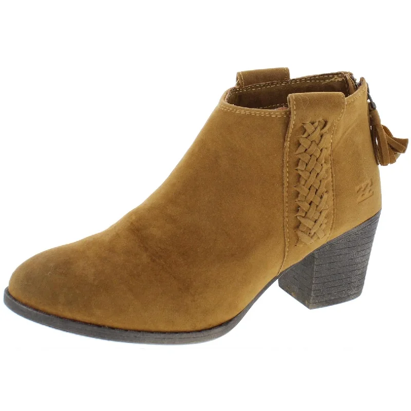 Price Reduction Billabong Womens In The Deets Faux Suede Round Toe Booties
