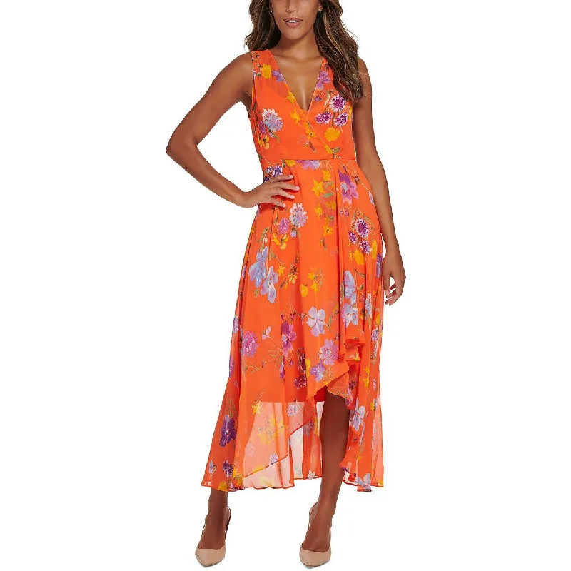 Massive Deals Calvin Klein Womens Chiffon Long Maxi Dress