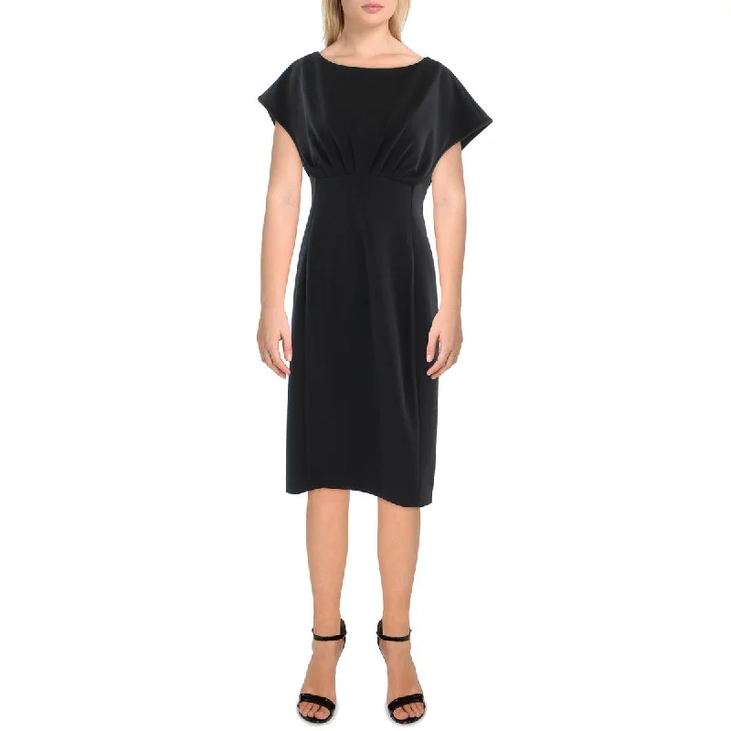 Limited Stock Calvin Klein Womens Ruched Knee-Length Sheath Dress