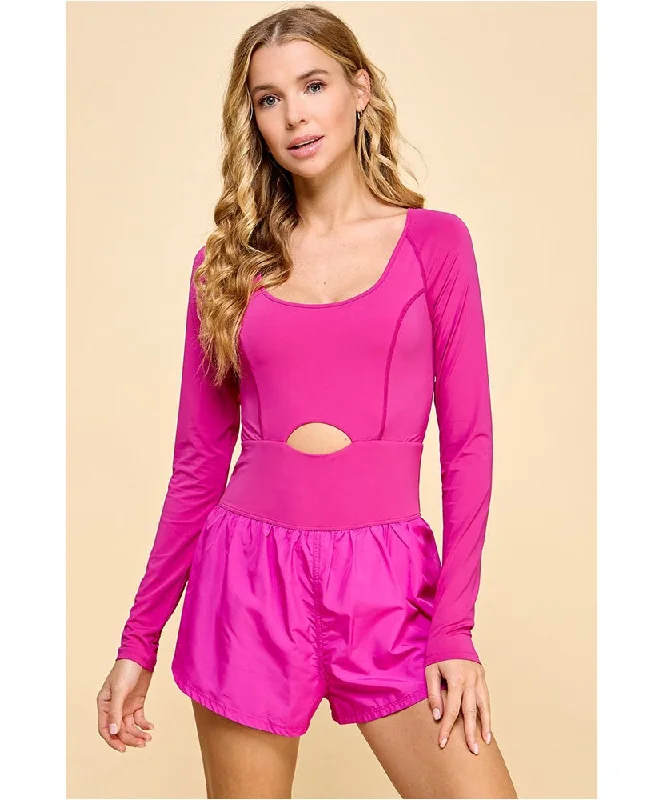 Online Only Off Day LS Athletic Romper