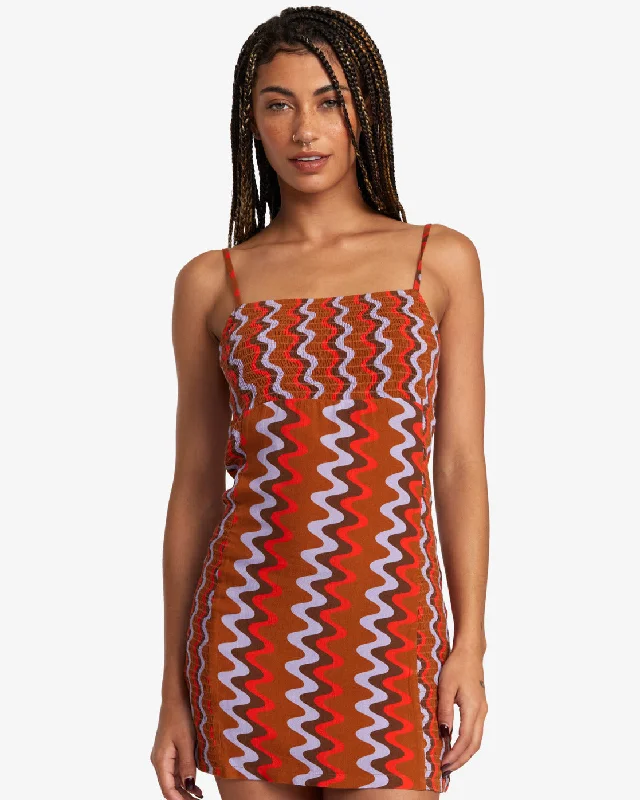 Super Savings Divided Mini Dress - Caramel