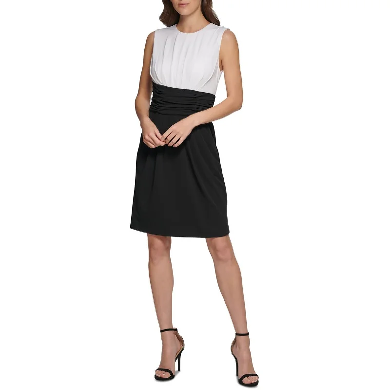 Extra Savings DKNY Womens Colorblock Knee-Length Sheath Dress