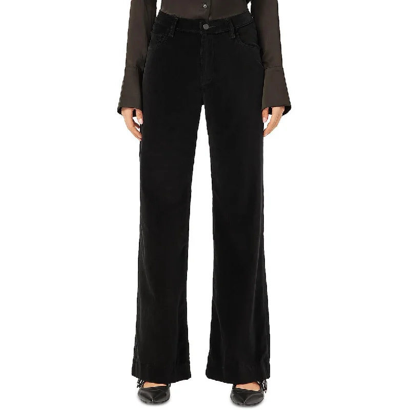 Special Promotion DL1961 Womens Hepburn Velvet High Rise Wide Leg Pants