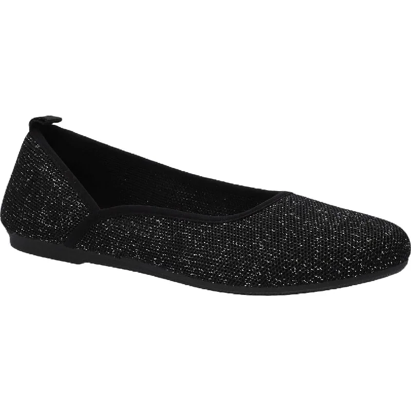 Savings Bonanza Easy Street Womens Fe Knit Glitter Ballet Flats