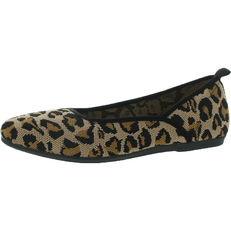 Markdown Madness Easy Street Womens Fe Knit Slip On Ballet Flats