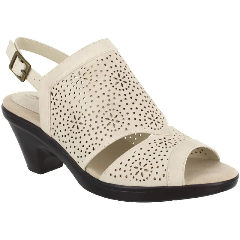 Savings Event Easy Street Womens Linda   Faux Leather Slingback Heel Sandals