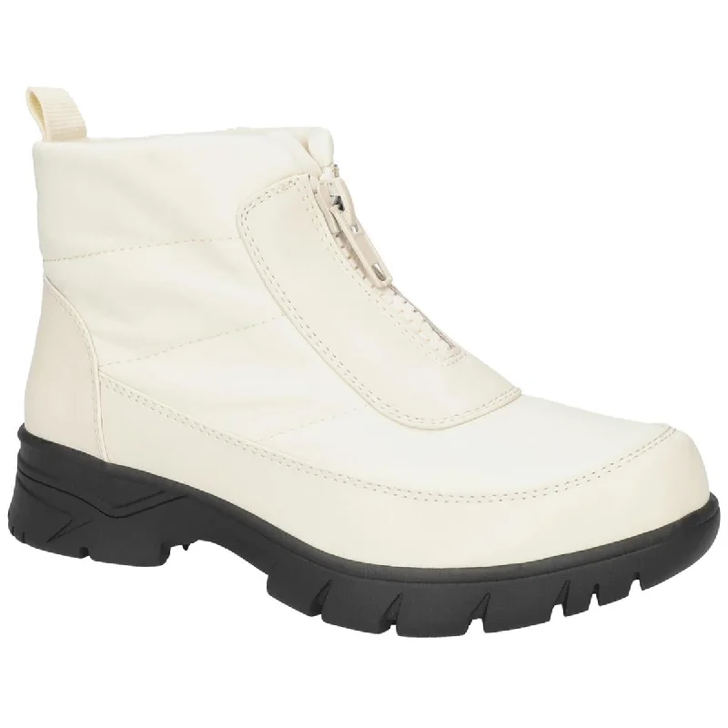 Deal Mania Easy Street Womens NYKY Faux Leather Cozy Winter & Snow Boots