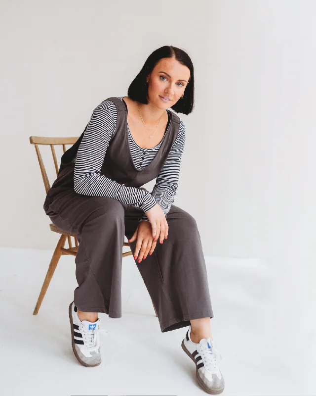 Can't Miss Grace Charcoal Dungarees