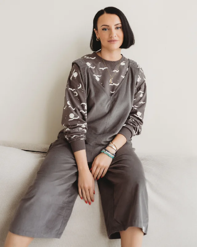 Seasonal Sale Grace Midnight Charcoal Cord Dungarees