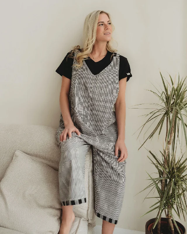 Deal of the Day Grace Reversible Check Stripe Dungarees