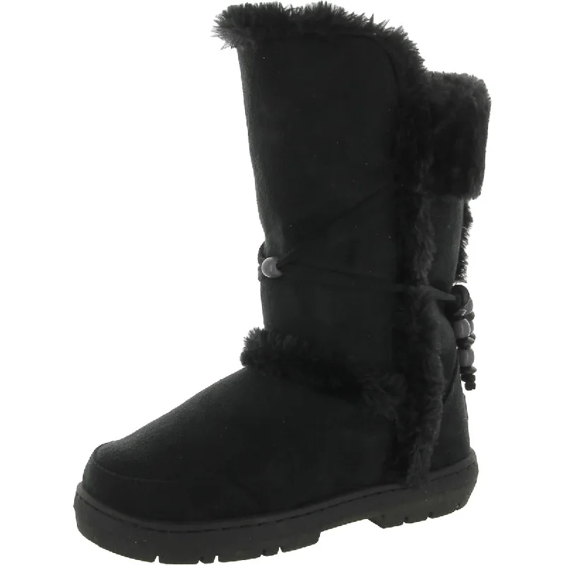 Discount Deals Holly Womens Faux Suede Faux Fur Lined Winter & Snow Boots