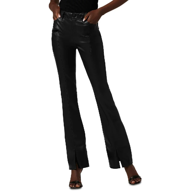 Lowest Price Hudson Womens BARBARA Faux Leather High Waist Bootcut Pants
