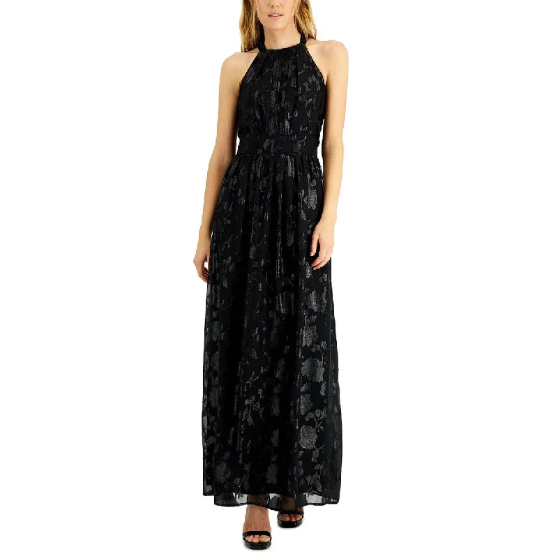 Take Advantage INC Womens Halter Maxi Evening Dress